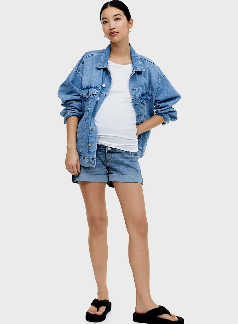 H&M High Waist Denim Short