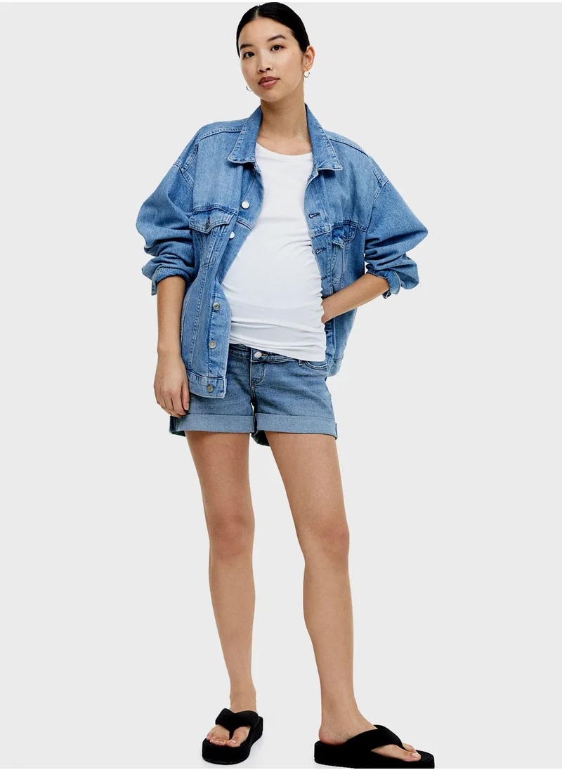 H&M High Waist Denim Short