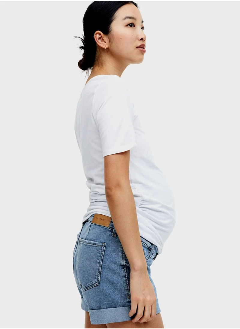 H&M High Waist Denim Short