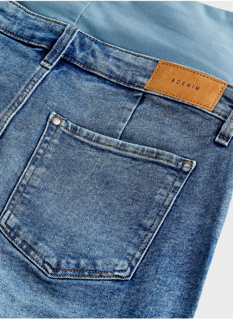 H&M High Waist Denim Short