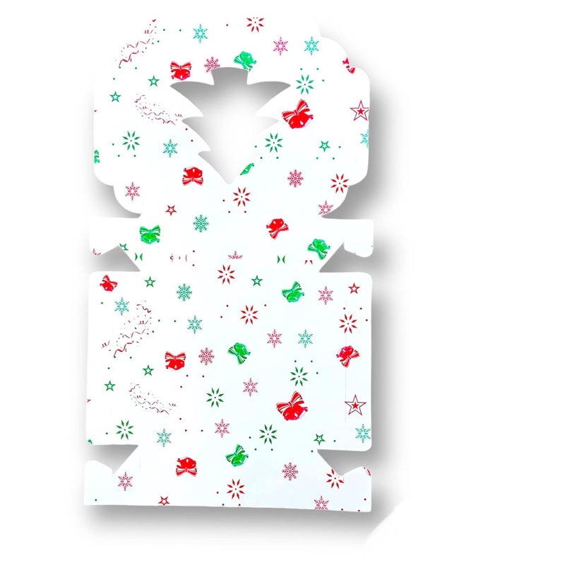 BIG BOX صندوق كبير 20 قطعة لعيد الميلاد 6 × 6 × 2 بوصة لصندوق هدايا المخبوزات لحفلة عيد الميلاد المفضلة للحلويات الكعك البسكويت البراونيز الدونات هدايا - Image 4