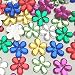 Dandan DIY 100pcs Colorful Mix Lots 13mm05 Shiny Rhinestone Acrylic Flowers Flatback Resin Buttons Flatback Resin DIY Craft Flowers Phonecover Cards Craft Scrapbooking Mix Colors - Image 2