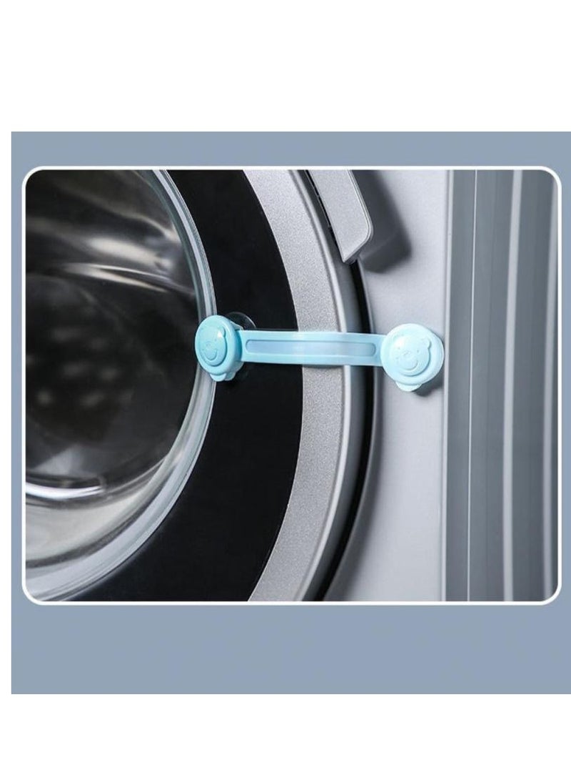 Drawer Lock Secure Lock Cabinet Door Anti-open Baby Protection Against Pinch Blue 3 Pcs - Image 5