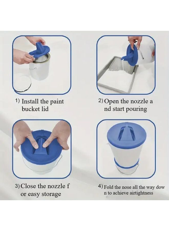 Red Multi Functional Foldable Anti Drip Paint Bucket Lid For 6 69inch Cans - Image 5