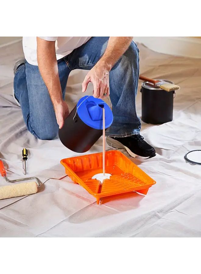 Red Multi Functional Foldable Anti Drip Paint Bucket Lid For 6 69inch Cans - Image 2