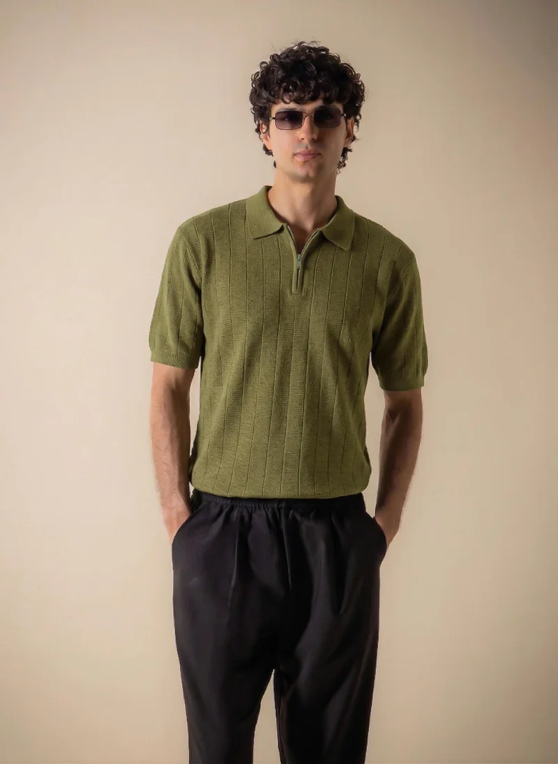 شايبس VERTICAL TEXTURED POLO SHIRT