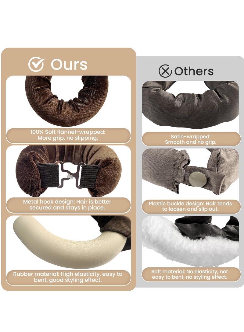 سيوسي مجموعة قضبان مرنة لتجعيد الشعر بدون حرارة، أدوات تجعيد الشعر طوال الليل مع خطاف، قضبان ناعمة لجميع أنواع الشعر، تجعيد شعر مريح بدون حرارة، بني - Image 3