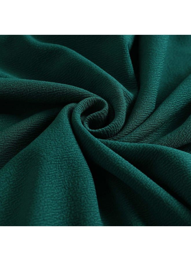 YATHON Women's Vintage Floral Flared A-Line Swing Casual Party Dresses with Pockets, Yt018-dark Green Solid, M - Image 3