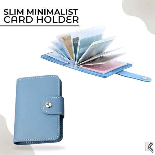 Kraptick Card Holder for Men and Women - Elegant and Versatile Card Organizer, Card Case, Credit Cardholder, Card Pouch (Blue) - Image 2