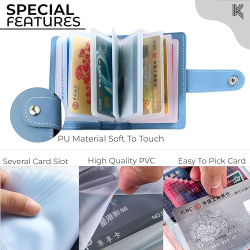 Kraptick Card Holder for Men and Women - Elegant and Versatile Card Organizer, Card Case, Credit Cardholder, Card Pouch (Blue) - Image 5