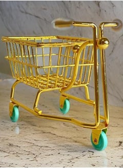 Lukadah Lukadah Sculpture Decoration or Classic Art Decoration Ornaments for Home, Office, Table, Shelves, Living Room Gift Collectible (Mini Shopping Cart Bicycle)  - Image 2