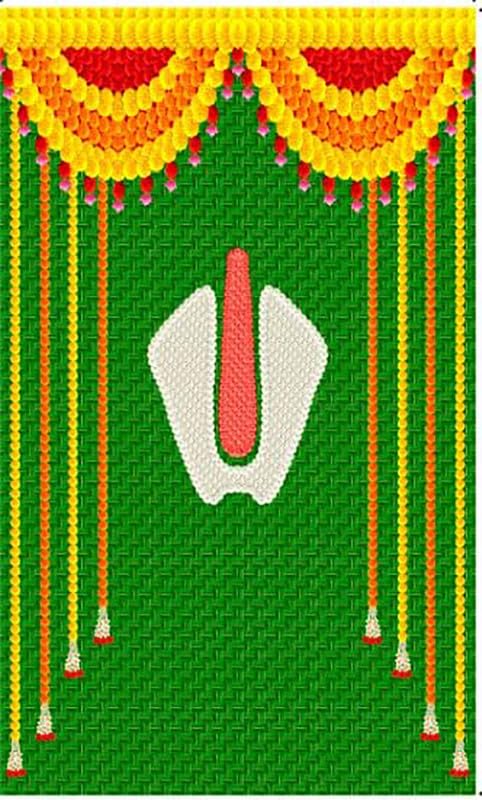 Bague Back Drop Curtain for Decoration for Pooja Backdrop Cloth for Pooja Decoration Traditional Govinda Namavali Curtain (5X8) - Image 5