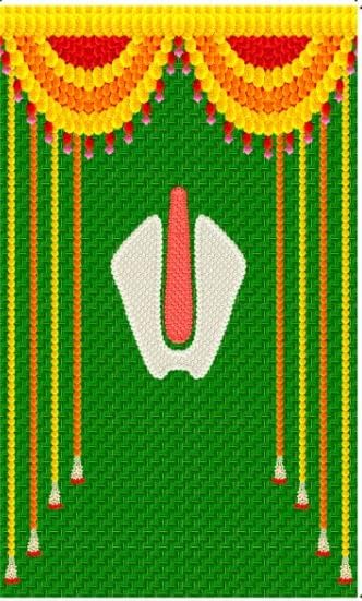 Bague Back Drop Curtain for Decoration for Pooja Backdrop Cloth for Pooja Decoration Traditional Govinda Namavali Curtain (5X8) - Image 2