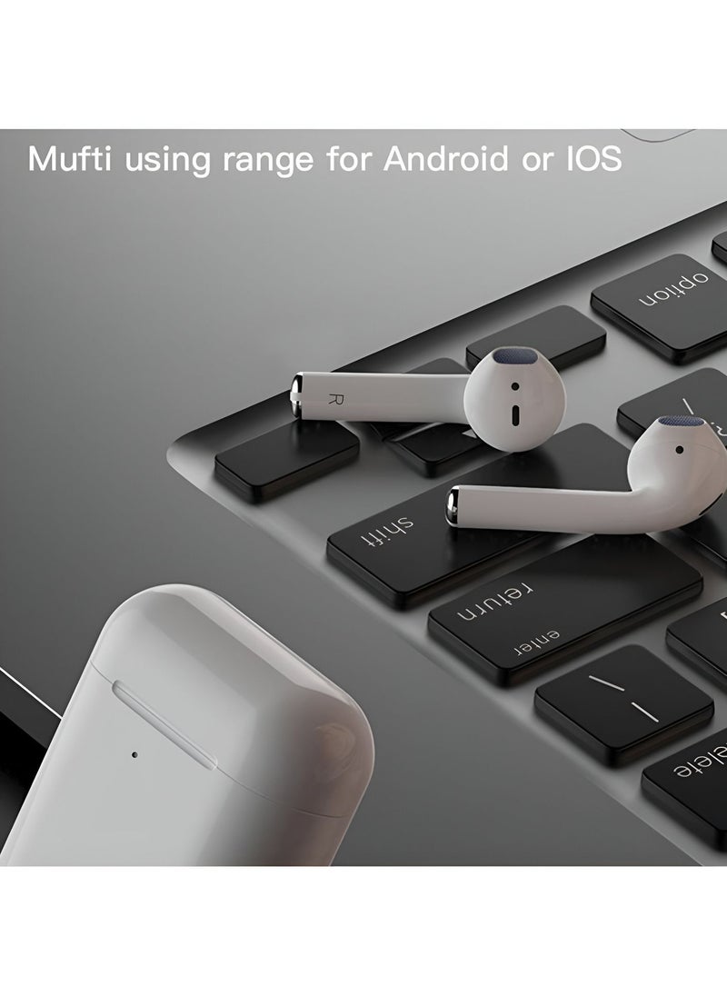 Yesido - BT10 Wireless Earphone Best Quality Earbuds TWS BT5.0 Version Digital Display Waterproof Stereo Mini True Wireless Earphone - White - Image 1