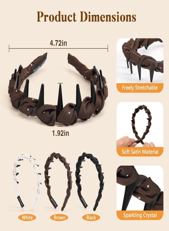 Tiefebene 6PCS Plastic Headbands for Women Non Slip Wavy Headband with Teeth Thin Headbands for Girls Hair Comb Headband Hair Accessories for Women Christmas Gifts - Image 2