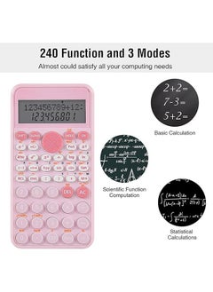 Generic Scientific Calculator for Students, 2-Line Standard Scientific Calculator, Portable and Cute School Office Supplies, Suitable for Primary School to College Student Use (Pink)  - Image 5