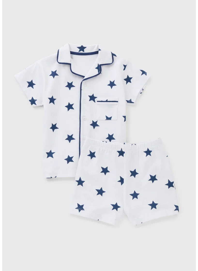 Matalan Kids White Star Pyjama Set