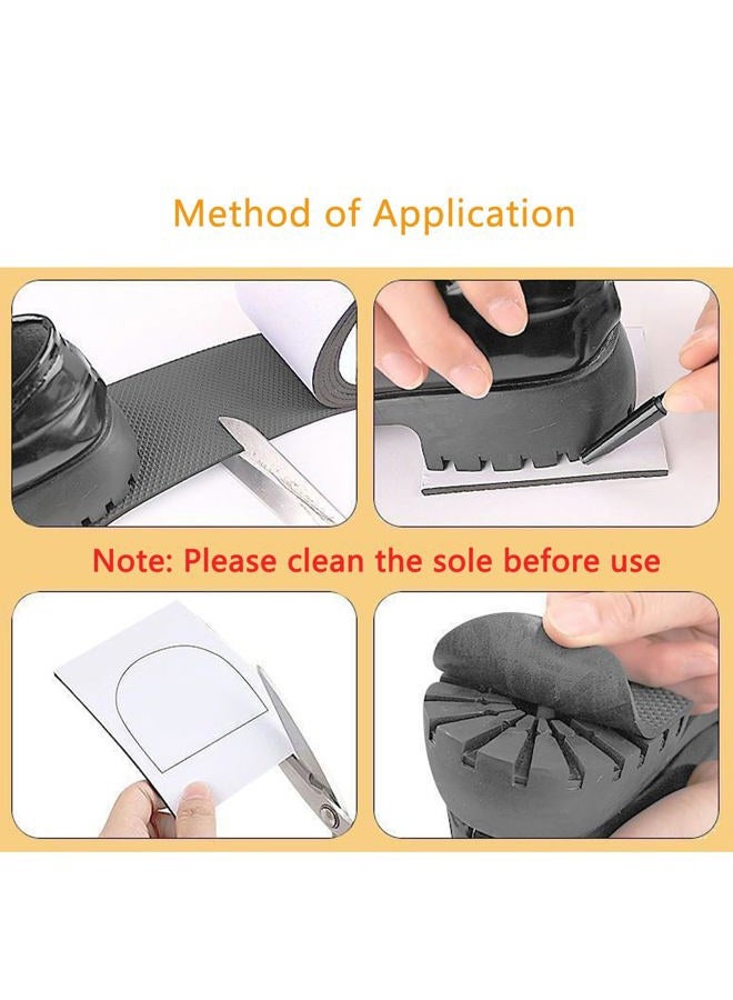 ArrErr 1 Meter Non-Slip Shoe Pads Sole Protectors EVA Lightweight Adhesive High Heels Anti-Slip Pad Shoes Grips Sole Bottom Protector Sole Guard Tape Cover for Sneakers Pumps All Heels Noise Reduction - Image 5