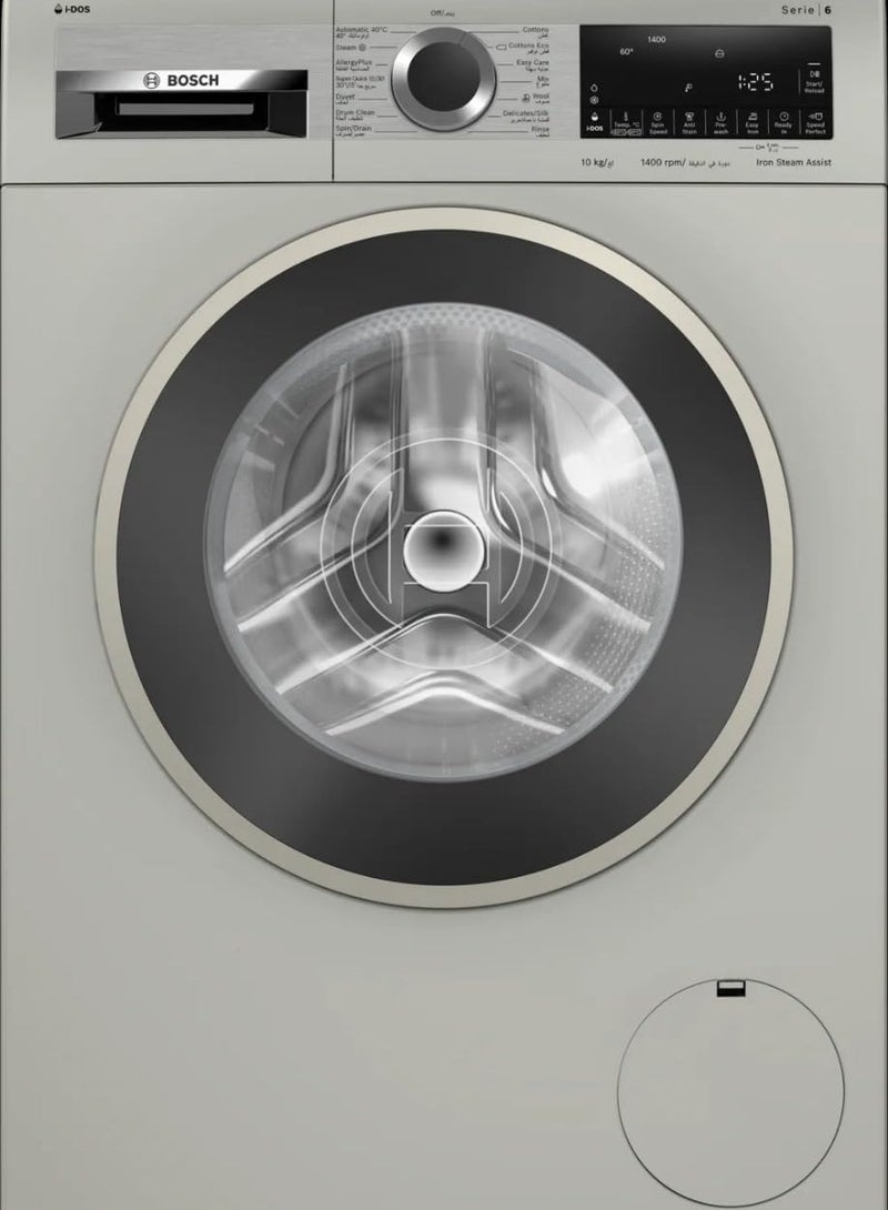 BOSCH Washing Machine Front Load  Series 6 10 Kg  LED Display 1400 RPM Silver WGA254AXEG 2300 W WGA254AXEG Silver - Image 1