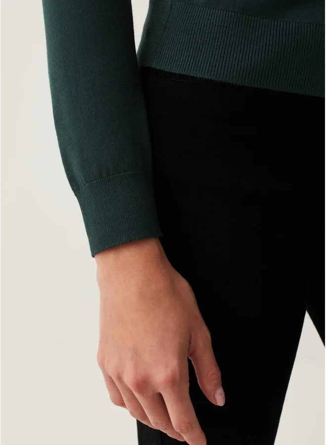 Ovs Solid colour cardigan with round neck
