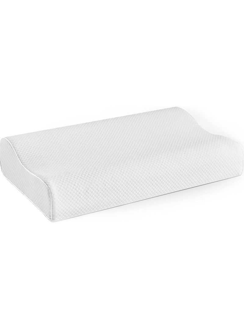 Cervical Memory Foam Bed Pillow with 2 Adjustable Height, 61x35.6x11.9cm, Ergonomically Designed Contour Sleeping Pillows with Washable Pillow Cover for Side Sleepers with Shoulder & Cervical Pain - Image 1