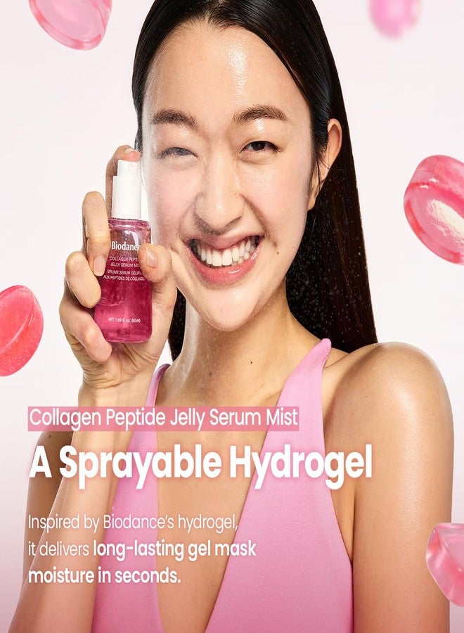 BIODANCE 24/7 Collagen Glow Set: Collagen Peptide Jelly Serum Mist (1.69 fl.oz) & Bio-Collagen Real Deep Mask (4 Sheets), Sprayable Hydrogel & Overnight Hydrating Face Mask for Firming & Plumping - Image 3