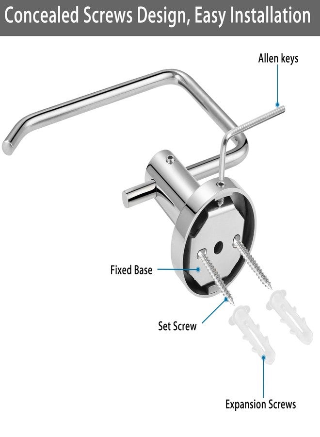 Katezon Toilet Paper Holder, Premium 304 Stainless Steel Paper Towel Holder, Toilet Paper Roll Dispenser Bathroom 5.5" TP Holder for Kitchen Washroom (Chrome) - Image 3