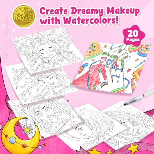 JoyCat Paint with Water Coloring Books for Toddlers, Watercolor Painting Sets for Kids Ages 3-5 4-8, Arts and Crafts Drawing Activities Toy Birthday Gift for Boys Girls (Makeup & Manicures) - Image 2