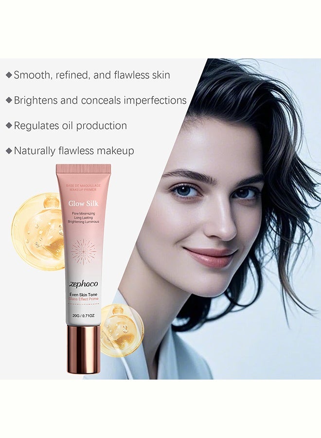 zephoco Brightening Skin Primer Makeup Primer: Smooth, Light, Moisturizing, Natural and Transparent, Hydrating Daily Primer for Makeup Application 20g - Image 4
