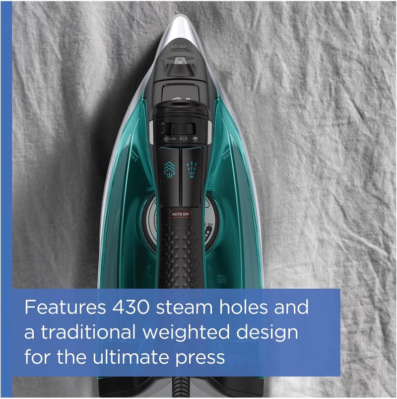 Rowenta Pro Master Stainless Steel Soleplate Steam Iron for Clothes, 210 g/min, 400 Microsteam Holes, Cotton, Wool, Poly, Silk, Linen, Nylon, 1775 Watts Iron Steamer for Clothes, Powerful Steam DW8360 - Image 5