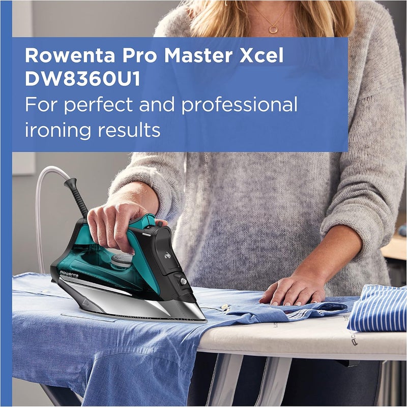 Rowenta Pro Master Stainless Steel Soleplate Steam Iron for Clothes, 210 g/min, 400 Microsteam Holes, Cotton, Wool, Poly, Silk, Linen, Nylon, 1775 Watts Iron Steamer for Clothes, Powerful Steam DW8360 - Image 3