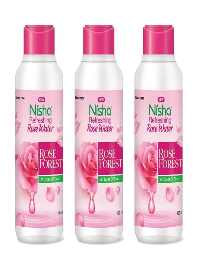 Nisha Refreshing Rose Water For Face 120ml | Gulab Jal For Face | Skin Toner For Glowing and Hydrating Skin | Makeup Remover| All Skin Types | Face Toner For Women & Men - Image 1