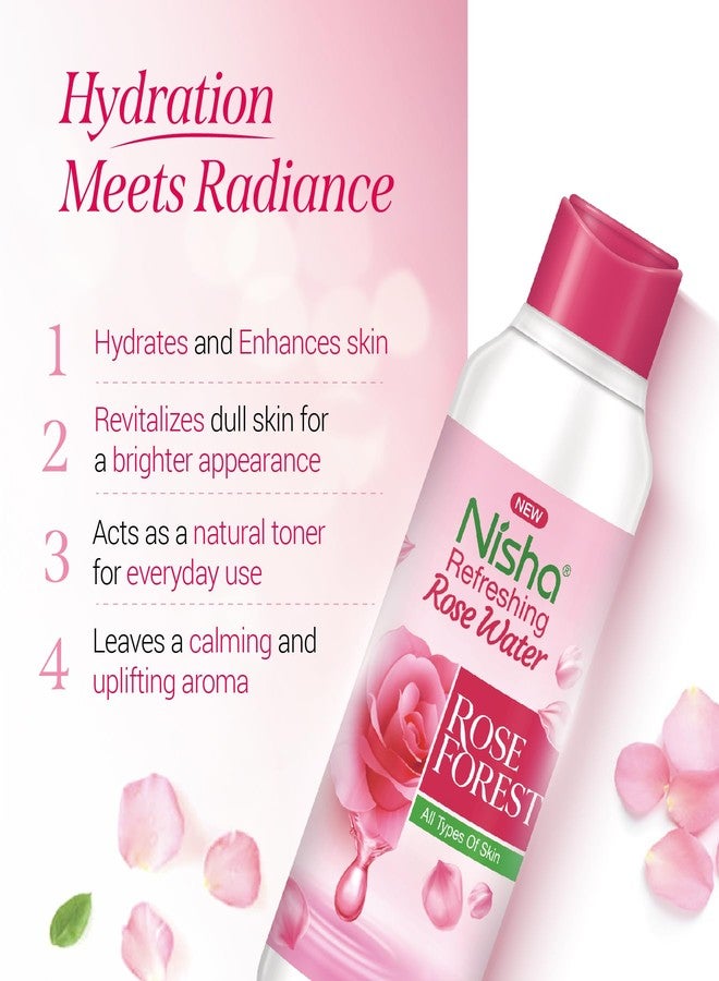 Nisha Refreshing Rose Water For Face 120ml | Gulab Jal For Face | Skin Toner For Glowing and Hydrating Skin | Makeup Remover| All Skin Types | Face Toner For Women & Men - Image 4