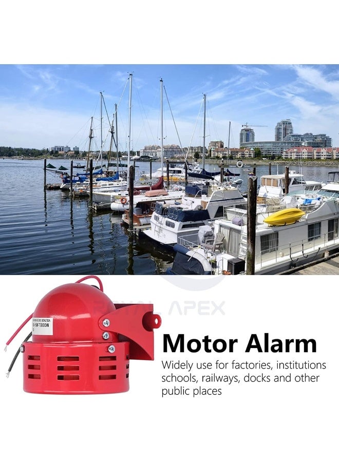 Royal Apex Mini Electric Siren Motor Driven Alarm Ac 220V Wall Mounted Factory Transport Vehicle Fire Prevention Horn - Image 5