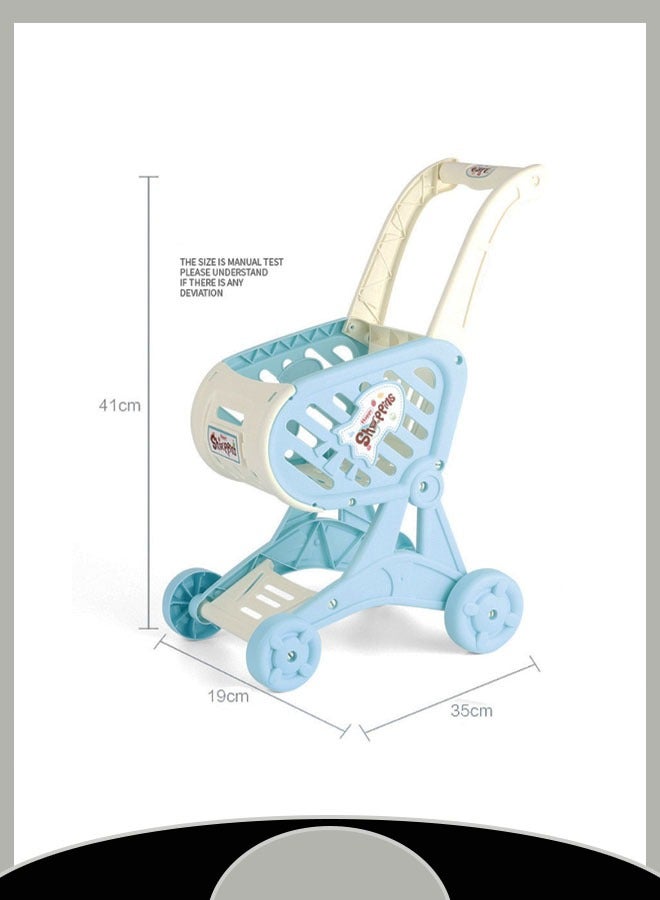 Kids Shopping Cart Trolley Play Set and Pretend Play Toy ,Perfect for Ages 3+ Pretend Play and Role-Playing Games（Pink） - Image 2