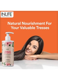 Inlife INLIFE Hibiscus Shampoo | Ayurvedic Natural | with Jojoba Oil & Hydrolyzed Wheat Protein | Dry and Frizzy Hair | Paraben & Sulphate Free | Women Men - 250ml (Pack of 1, 250)  - Image 4