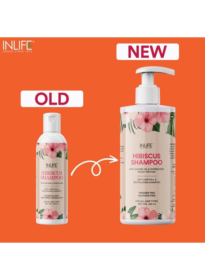 إن لايف شامبو الكركديه من INLIFE | طبيعي من الأيورفيدا | بزيت الجوجوبا وبروتين القمح المحلل | للشعر الجاف والمجعد | خالٍ من البارابين والكبريتات | للنساء والرجال - 250 مل (عبوة من 1، 250 قطعة) - Image 3