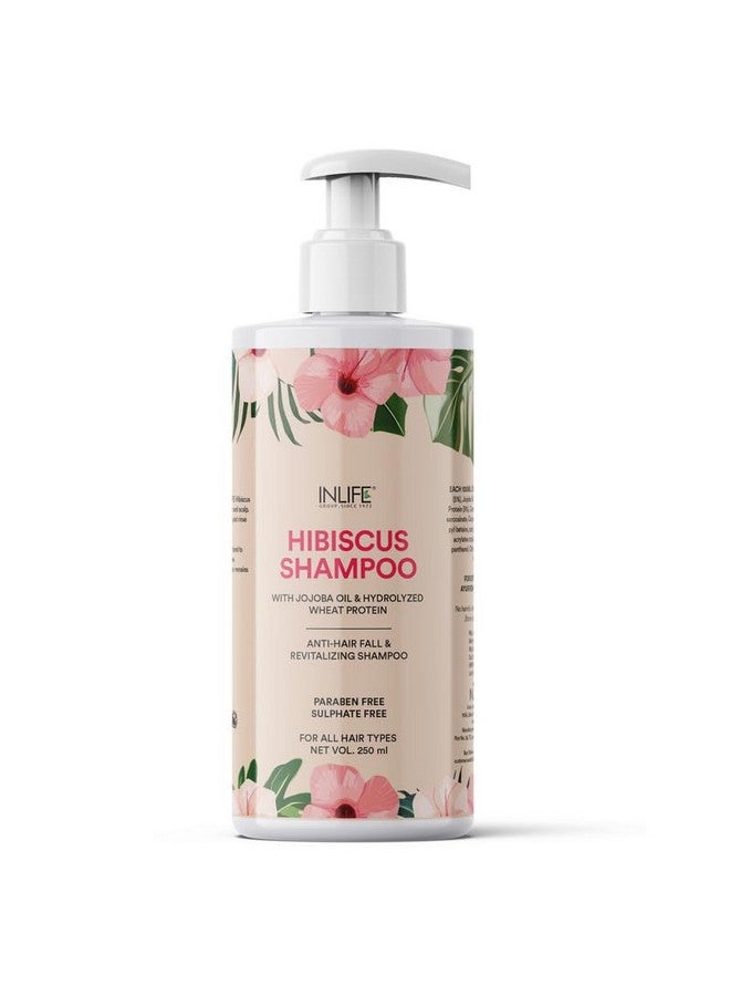 إن لايف شامبو الكركديه من INLIFE | طبيعي من الأيورفيدا | بزيت الجوجوبا وبروتين القمح المحلل | للشعر الجاف والمجعد | خالٍ من البارابين والكبريتات | للنساء والرجال - 250 مل (عبوة من 1، 250 قطعة) - Image 1