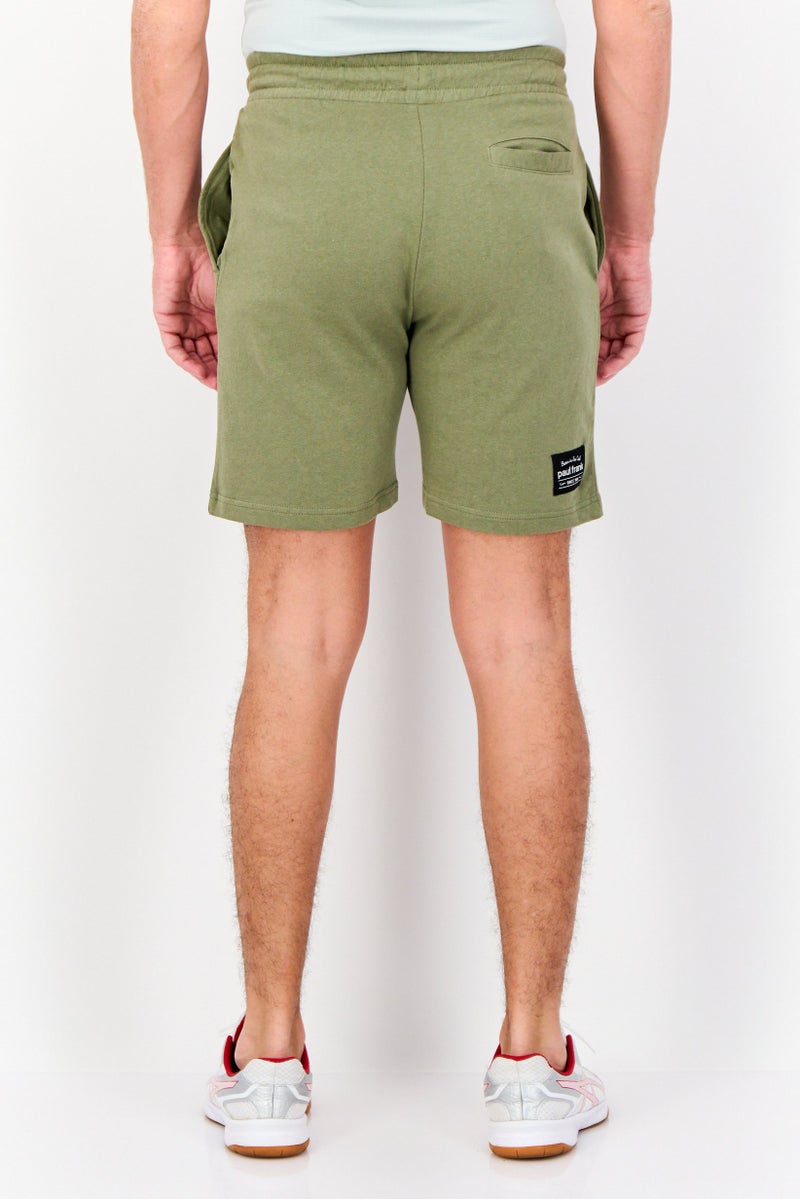 Paul Frank Men Graphic Print Basic Shorts, Light Olive - Image 4
