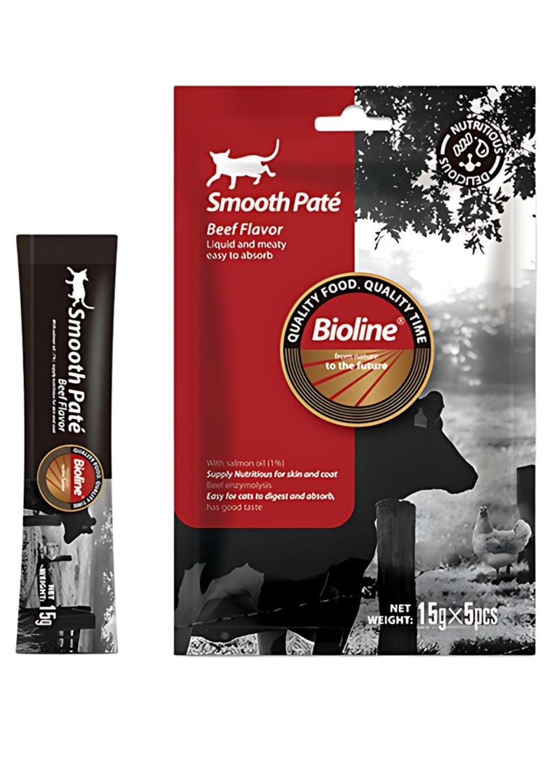 بايولاين ناتشورال فيست - نكهة لحم البقر الناعمة (١٥ جرام × ٥ قطع) - Image 1