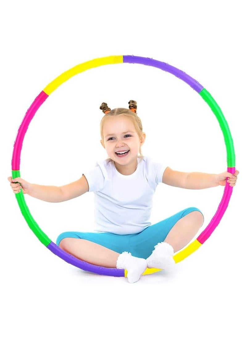 Zashe Detachable Adjustable Kids Hula Hoops/Snap Together, Colorful Exercise Hoops for Boys & Girls, Adjustable Weight & Size for Fitness, Sports, Gymnastics, Pet Training, Fun Play  - Image 2