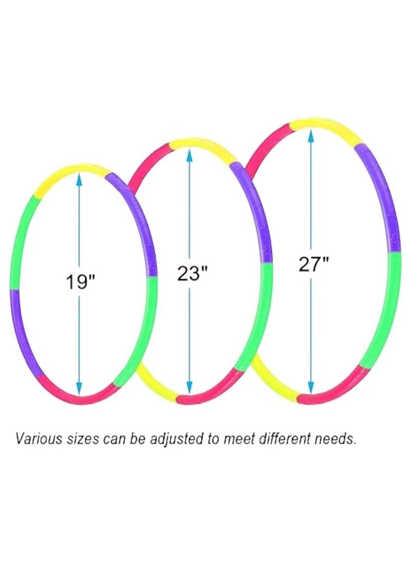 Zashe Detachable Adjustable Kids Hula Hoops/Snap Together, Colorful Exercise Hoops for Boys & Girls, Adjustable Weight & Size for Fitness, Sports, Gymnastics, Pet Training, Fun Play  - Image 5