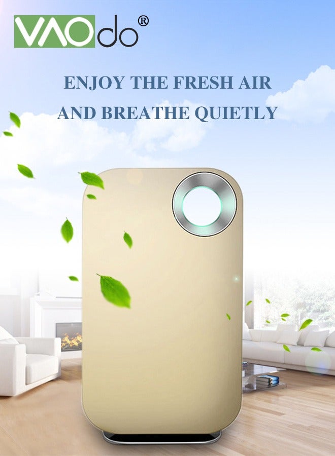 VAOdo Air Purifier, Four-layer Air Cleaner, Ultra HEPA Carbon Filter, Air Quality Sensor for Dust Mold Odor Pollen - Image 1