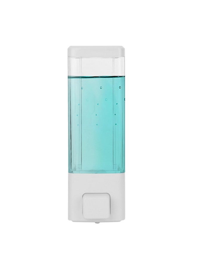 BATH GURU ABS Plastic Soap Shampoo Sanitizer Lotion Gel Dispenser Liquid Handwash Soap Dispenser for Bathroom Kitchen 350 Ml Clear (White) - Image 1