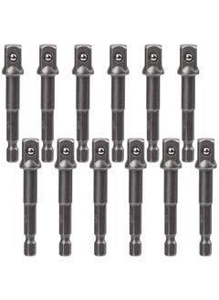OIIKI OIIKI 12 Pack 3/8 inch(10mm) Square Socket Adapter Bit Set, Impact Driver Power Bits for Automotive DIY-1/4 Hex Shank  - Image 1