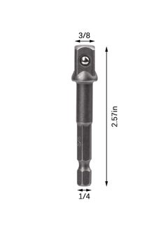 OIIKI OIIKI 12 Pack 3/8 inch(10mm) Square Socket Adapter Bit Set, Impact Driver Power Bits for Automotive DIY-1/4 Hex Shank  - Image 2