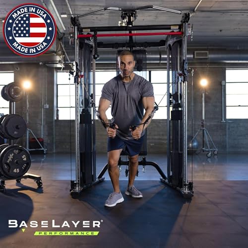 Baselayer Performance Series Interlocking Floor Tiles - Durable ½ in TPE (Rubber Like, NOT Foam, no Odor) - Gym Flooring for Weights & Heavy Equipment - Black, 15 SqFt (6 Pack) - Made in USA - Image 2