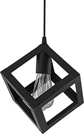 SINOMAN Black Hanging Lights for Living Room/Pendant Lights for Ceiling/Hanging Lamps for Home Decoration/Decorative Hanging Lights,Metal (Sqaure Cluster, Without Bulb) - Image 4