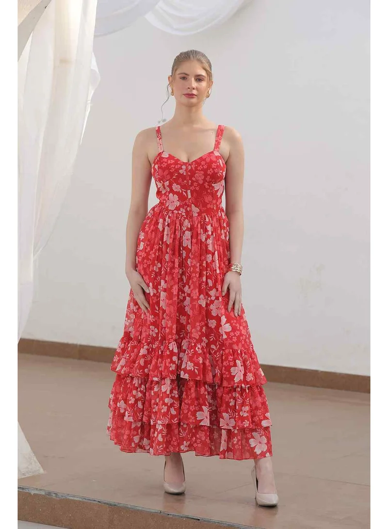 Luxe & Hardy فستان كورسيه من لوكس آند هاردي بلون العنبر - روبي