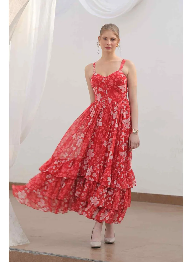 Luxe & Hardy فستان كورسيه من لوكس آند هاردي بلون العنبر - روبي